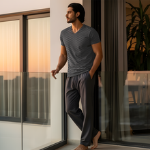 تحميل الصورة إلى عارض المعرض، WG SS PJ WITH PANTS Wine Flower