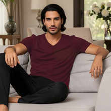 تحميل الصورة إلى عارض المعرض، WG SS PJ WITH PANTS Wine Mandala