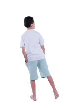 تحميل الصورة إلى عارض المعرض، Boys Short Sleeve Pajama with Shorts and Pants - Cameo Green