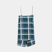 Load image into Gallery viewer, SLIP PAJAMA WITH SHORT Green plaids