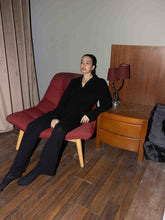 تحميل الصورة إلى عارض المعرض، بيجامة كم طويل قطن جرسي لون اسود