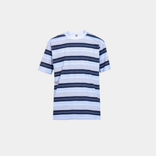 Load image into Gallery viewer, Short Sleeve V Navy Blue stripe