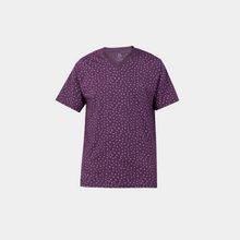 تحميل الصورة إلى عارض المعرض، زهور وردية بأكمام قصيرة على شكل حرف V تيشرت