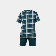 Load image into Gallery viewer, SS PAJAMA WITH SHORT (Green Plaids)