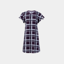 تحميل الصورة إلى عارض المعرض، فستان قصير , اكمام مكشكش لون بورغندي