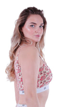 Load image into Gallery viewer, Women Sports Bra, Red paisely