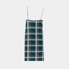 Load image into Gallery viewer, SLIP DRESS Green plaids