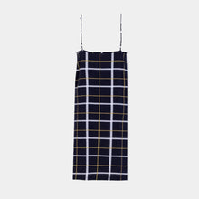 Load image into Gallery viewer, SLIP DRESS Navy plaids