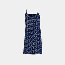 Load image into Gallery viewer, SLIP DRESS Navy paisely