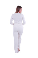 Load image into Gallery viewer, LS PJS WITH PANTS Oatmeal White chevron