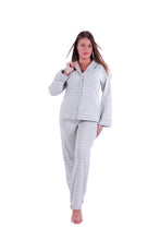 تحميل الصورة إلى عارض المعرض، بيجامة نسائية بأكمام طويلة بـ أزرار