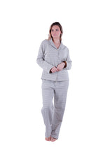 تحميل الصورة إلى عارض المعرض، بيجامة نسائية بأكمام طويلة بـ أزرار