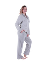 تحميل الصورة إلى عارض المعرض، بيجامة نسائية بأكمام طويلة بـ أزرار