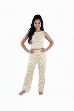 Load image into Gallery viewer, Women Tank Top Rib Pajama - Orange Sunflower