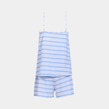 Load image into Gallery viewer, SLIP PAJAMA WITH SHORT Light blue stripe