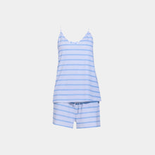 Load image into Gallery viewer, SLIP PAJAMA WITH SHORT Light blue stripe