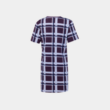 Load image into Gallery viewer, Short sleeve dress Burgundy plaids