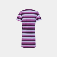 Load image into Gallery viewer, Short sleeve dress Burgundy pink stripes