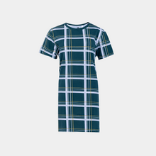 Load image into Gallery viewer, Short sleeve dress Green plaids
