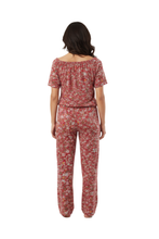 Load image into Gallery viewer, Women’s Short Sleeve Pajamas – Red Small Flower