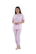 تحميل الصورة إلى عارض المعرض، Women Short Sleeve Pajama with Legging - Ballerina
