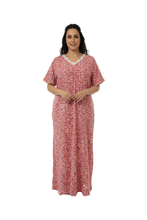 Load image into Gallery viewer, Women’s Short Sleeve Layered Dress – Red Small Flower