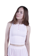 Load image into Gallery viewer, Women Tank Top Rib Pajama - Pink Square Plaids