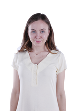 تحميل الصورة إلى عارض المعرض، Women Short Sleeve Rib Dress - Transparent Yellow