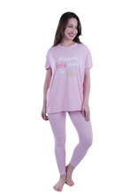 تحميل الصورة إلى عارض المعرض، Women Short Sleeve Pajama with Legging - Ballerina