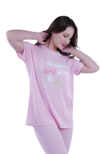 تحميل الصورة إلى عارض المعرض، Women Short Sleeve Pajama with Legging - Ballerina