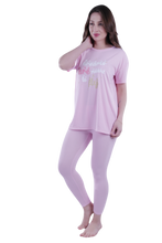تحميل الصورة إلى عارض المعرض، Women Short Sleeve Pajama with Legging - Ballerina