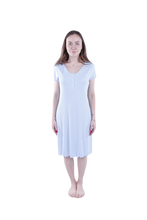 تحميل الصورة إلى عارض المعرض، Women Short Sleeve Rib Dress - Nantucket Breeze