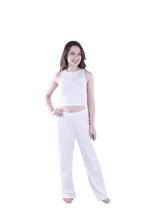 تحميل الصورة إلى عارض المعرض، Women Tank Top Rib Pajama - Grey Square Plaids