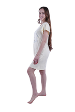 Load image into Gallery viewer, Women Short Sleeve Frill Dress - Transparent Yellow