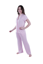 تحميل الصورة إلى عارض المعرض، Women Short Sleeve Label Pajama with Pants - Ballerina
