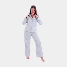 تحميل الصورة إلى عارض المعرض، بيجامة نسائية بأكمام طويلة بـ أزرار