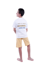 Load image into Gallery viewer, Boys Short Sleeve Pajama with Shorts - Bright White
