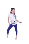 Girls Short Sleeve Pajama with Rib Legging -Bright White