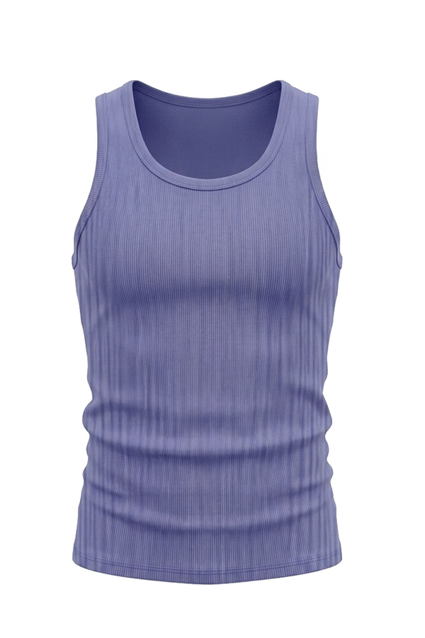 تانك توب رجالي ديربي مضلع لافا سموك – قطن مريح مرونة طبيعية