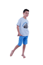 Load image into Gallery viewer, Boys Short Sleeve Pajama with Shorts and Pants -Nantucket Breeze
