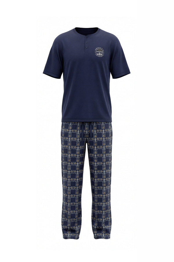 Men Cotton Pajama Set with Pants – Naval Academy