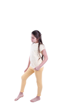 تحميل الصورة إلى عارض المعرض، Girls Short Sleeve Pajama with Rib Legging - Transparent Yellow Sun Flower
