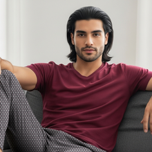 تحميل الصورة إلى عارض المعرض، WG SS PJ WITH PANTS Windsor Wine
