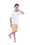 Boys Short Sleeve Pajama with Shorts - Bright White
