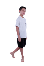 Load image into Gallery viewer, Boys Short Sleeve Pajama with Shorts - Bright White

