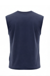 Men Sleeveless Cotton Tank Top – Maritime Blue