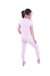 Girls Short Sleeve Pajama with Rib Legging - Ballerina