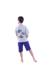 Boys Short Sleeve Pajama with Shorts - Cool Gray 4C Melange