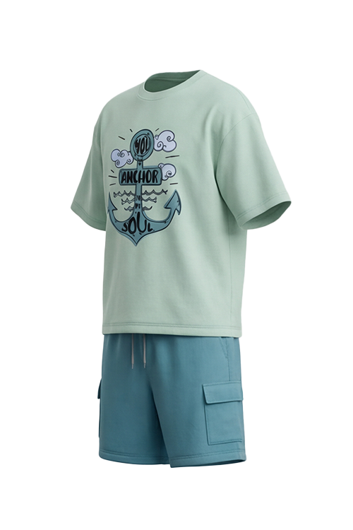 Boys SS Oversize T-Shirt With Short Pajama Set – Dewkist