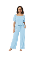 Load image into Gallery viewer, Women’s Short Sleeve Pajamas – Nantucket Breeze